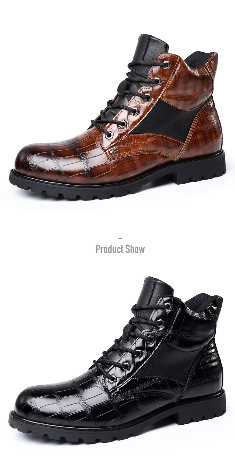 Fashion Men's Mid Boots Martin Boots