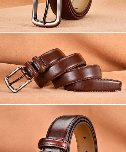 Business Men's Leather Casual Pin Buckle Belt