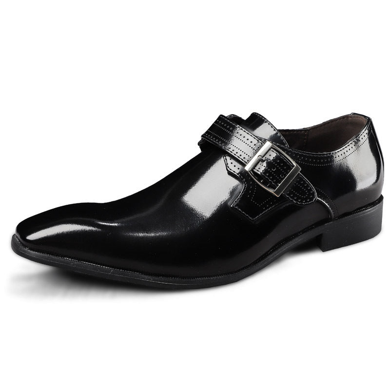 Business Square Toe Leather Shoes