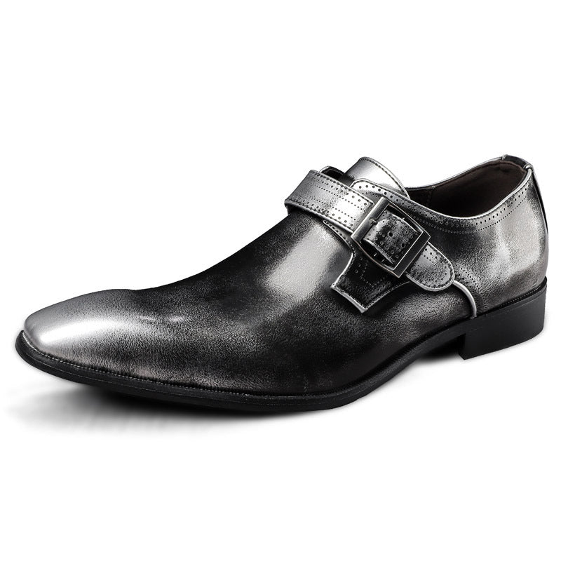 Business Square Toe Leather Shoes