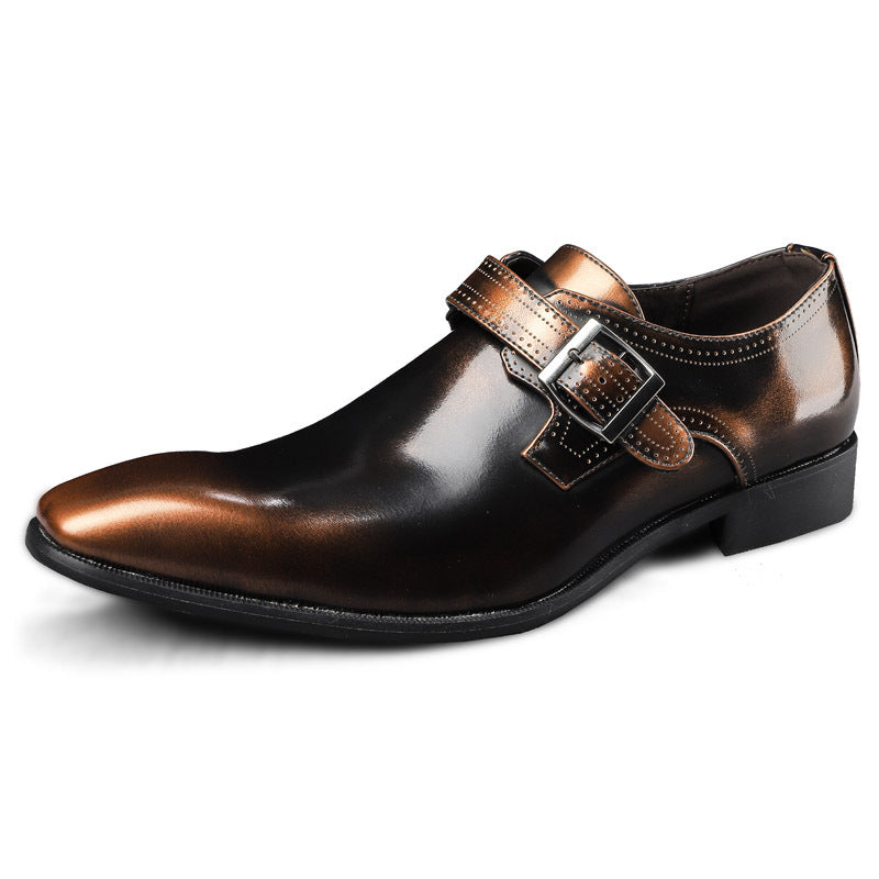 Business Square Toe Leather Shoes