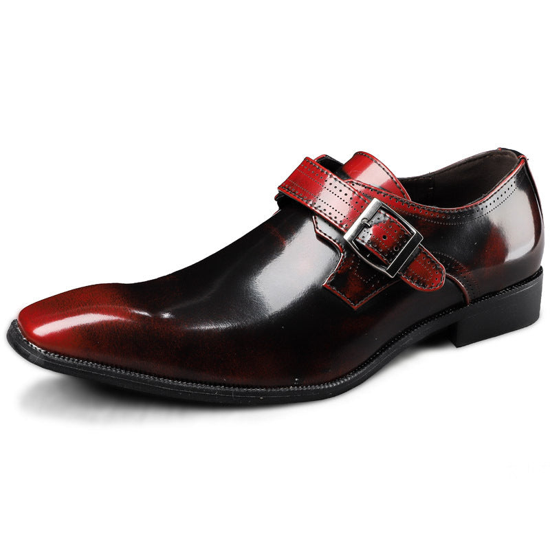 Business Square Toe Leather Shoes