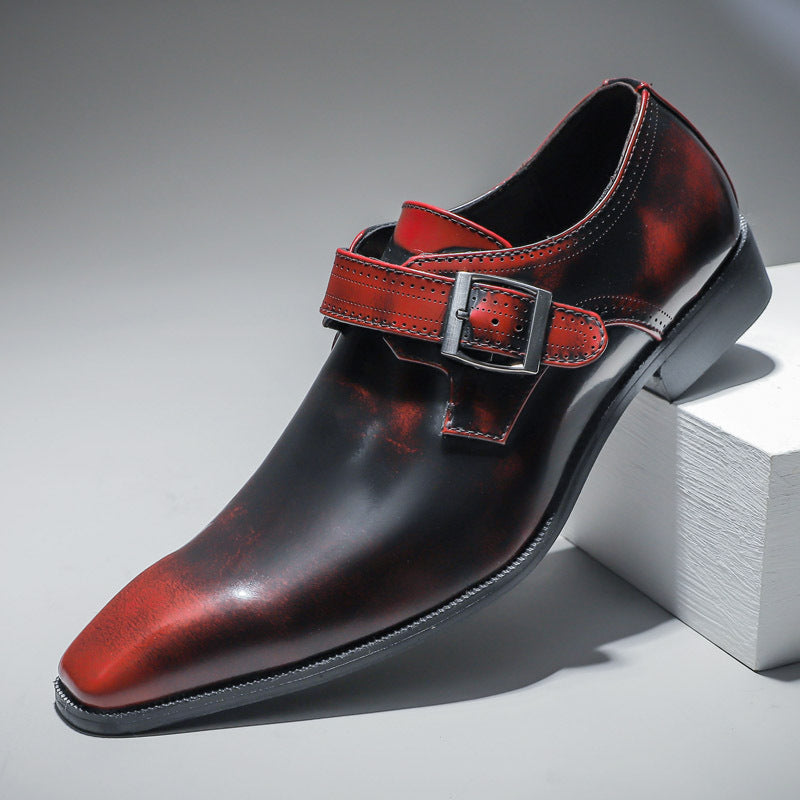 Business Square Toe Leather Shoes