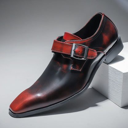 Business Square Toe Leather Shoes