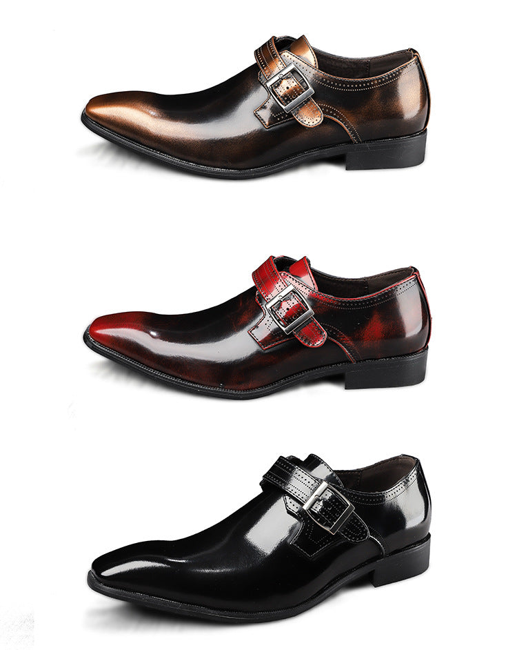 Business Square Toe Leather Shoes