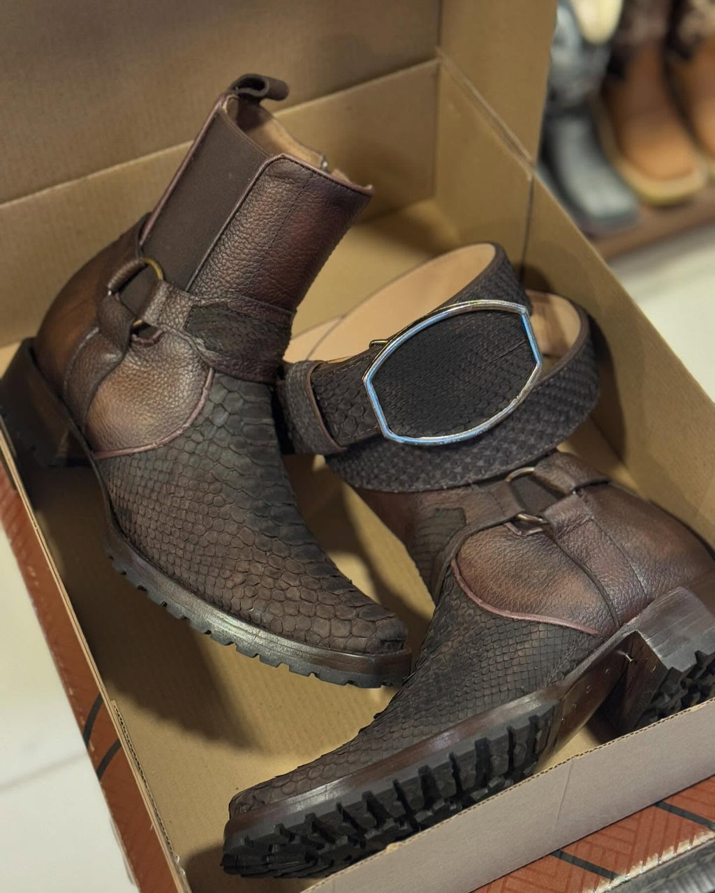 Original Vintage Python Cowboy Boots
