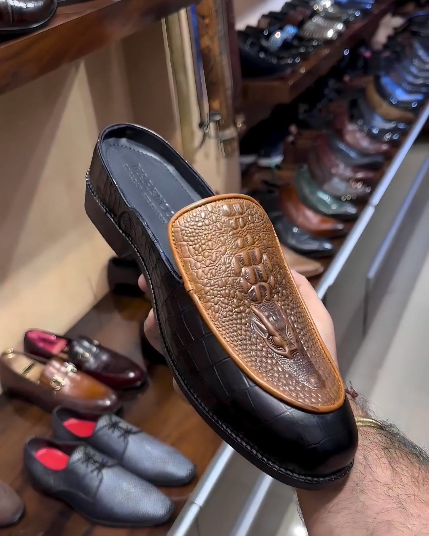 Limited Edition Croc Scaled Mules