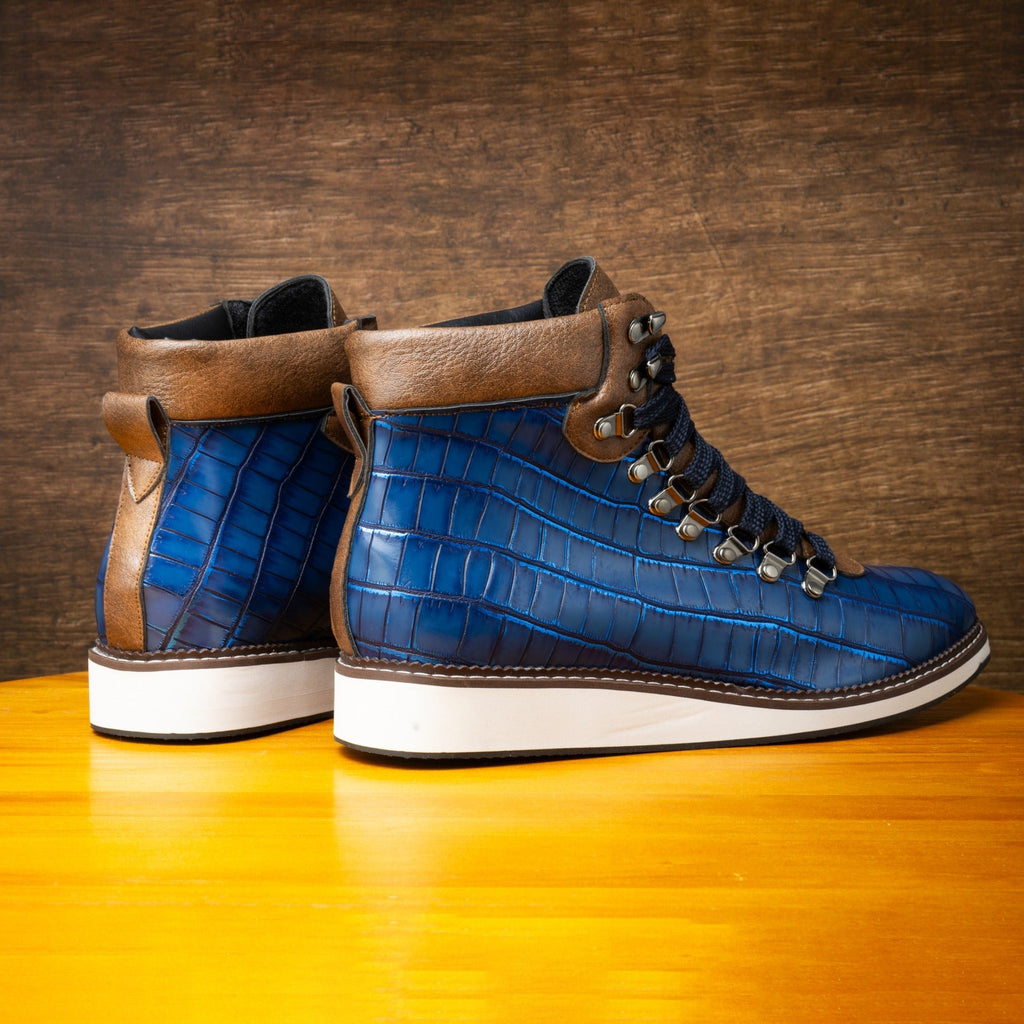 Handcrafted Western Cowboy Boots Crocodile Leather