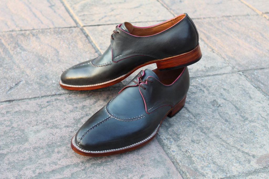Gray Oxford Dress Lace up Shoes
