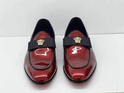 Elegant Patent Leather slip-on Loafer - Red
