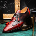 Cognac Alligator & Calfskin Dress Shoes