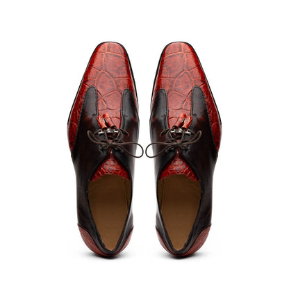 Cognac Alligator & Calfskin Dress Shoes
