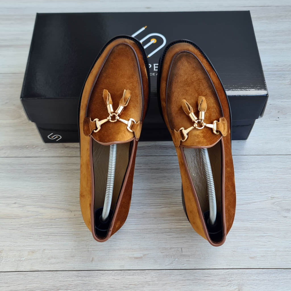 Men's Suede Leather Tassel Loafers