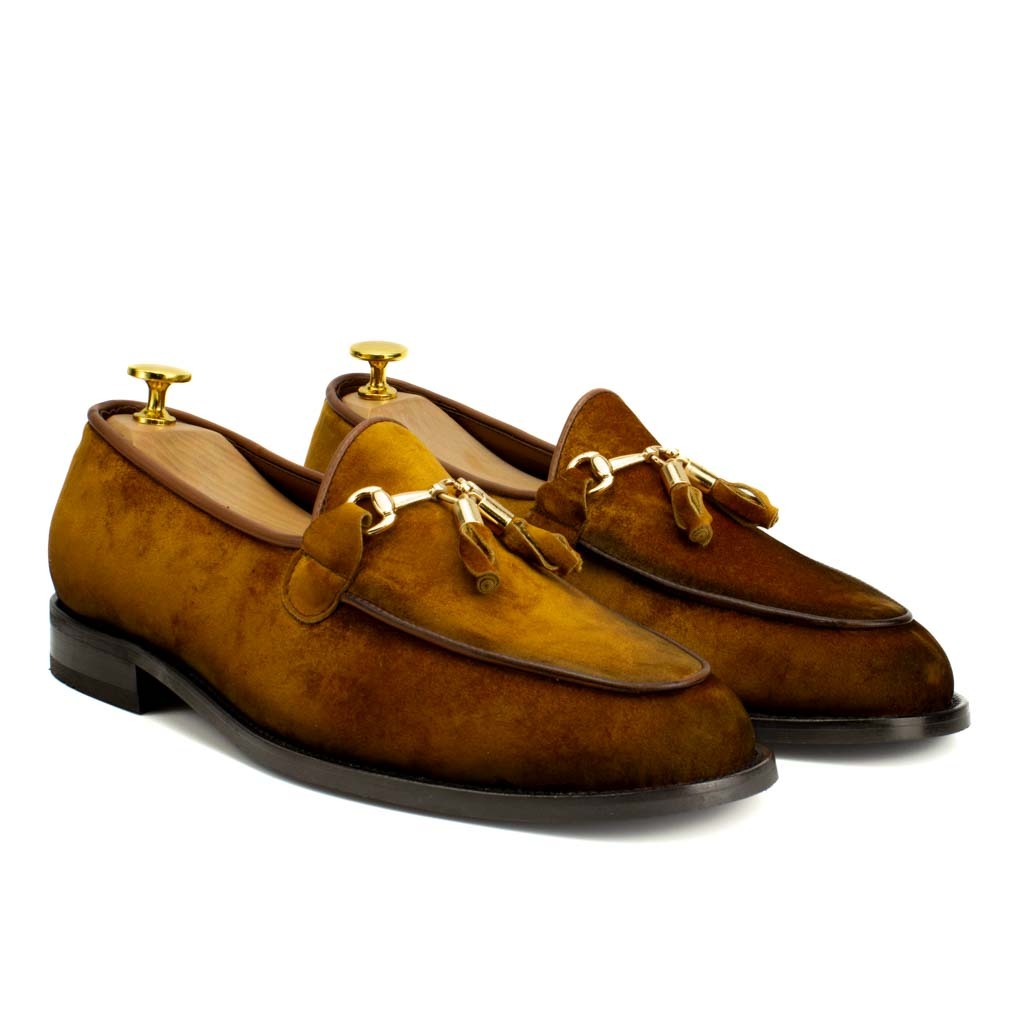 Men's Suede Leather Tassel Loafers