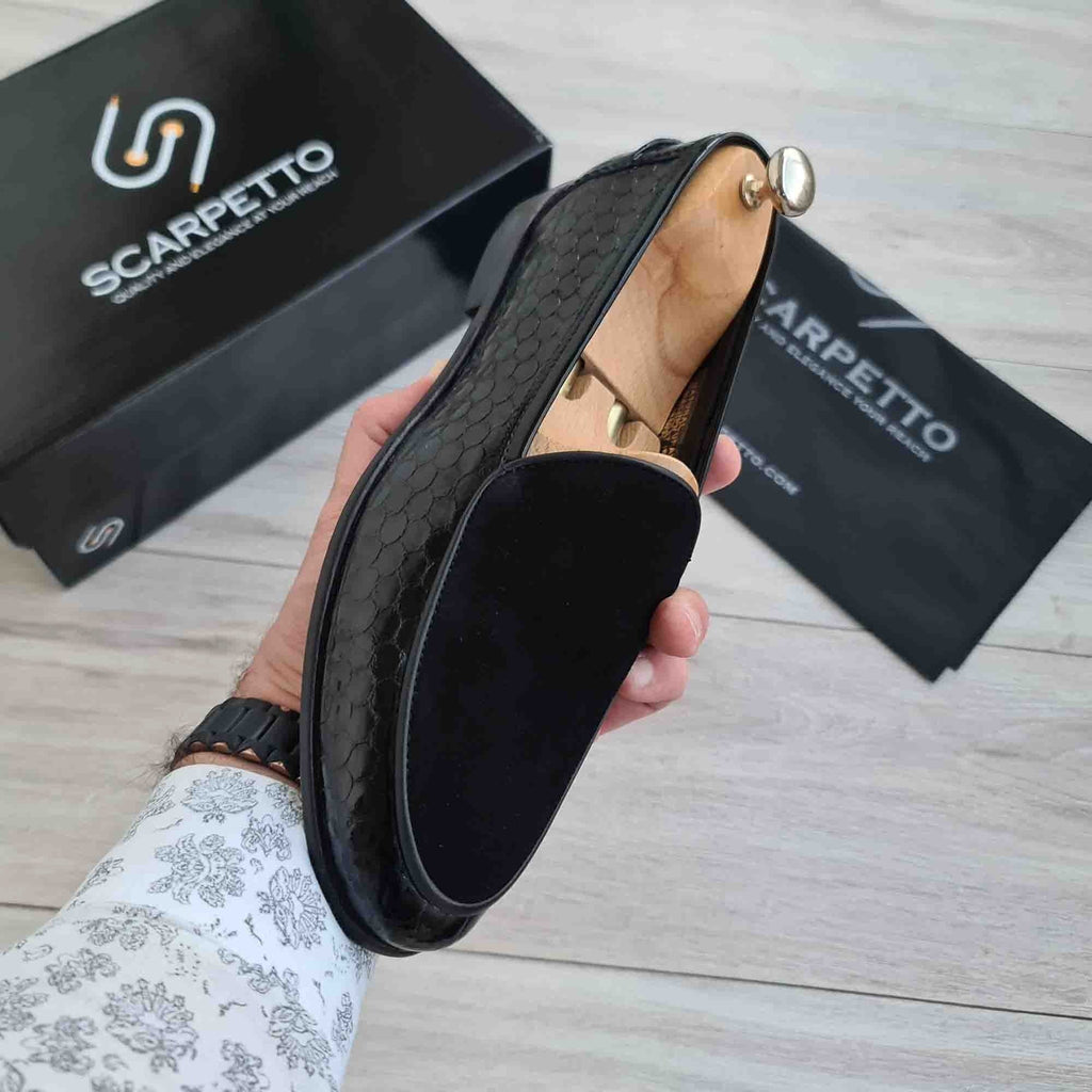 Men's Patent Suede Leather Loafers