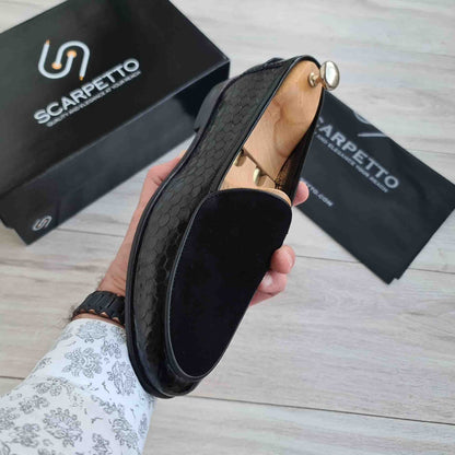 Men's Patent Suede Leather Loafers