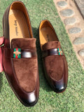 Dark Brown Synthetic Leather Suede