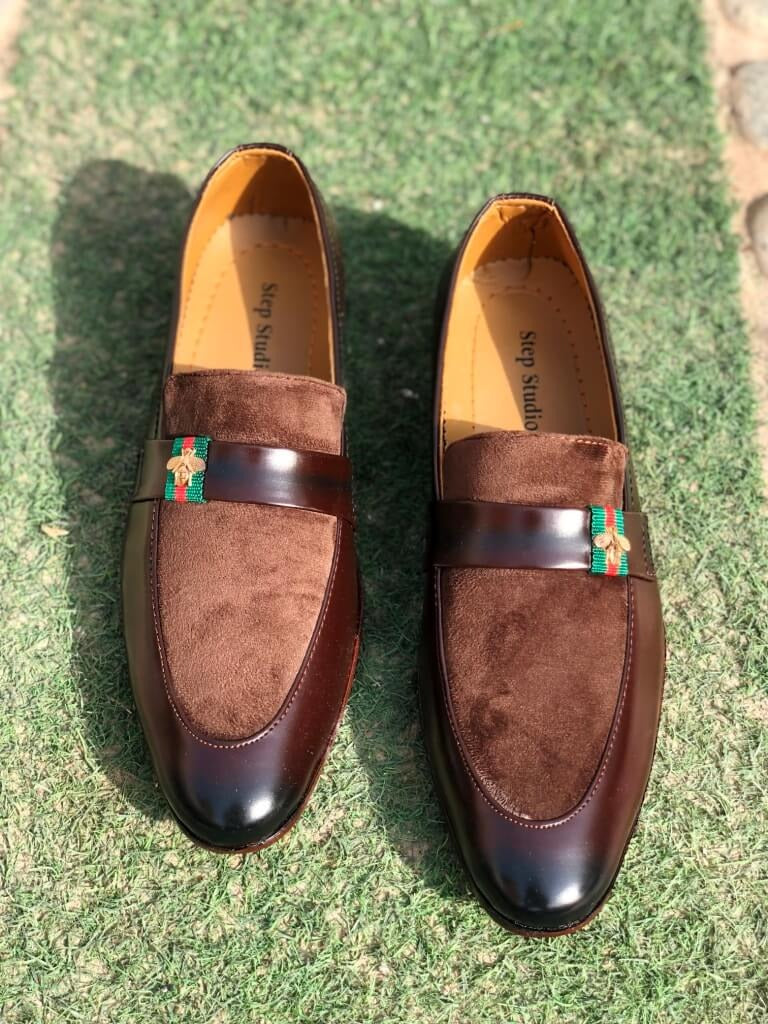 Dark Brown Synthetic Leather Suede
