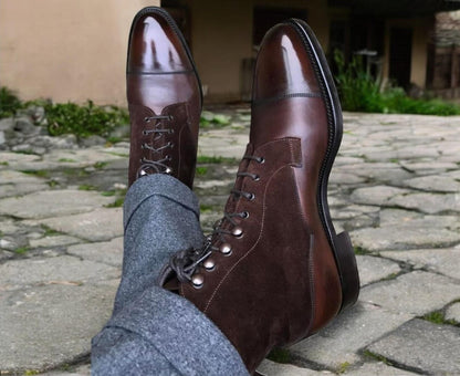 Handmade Mens Button Boots