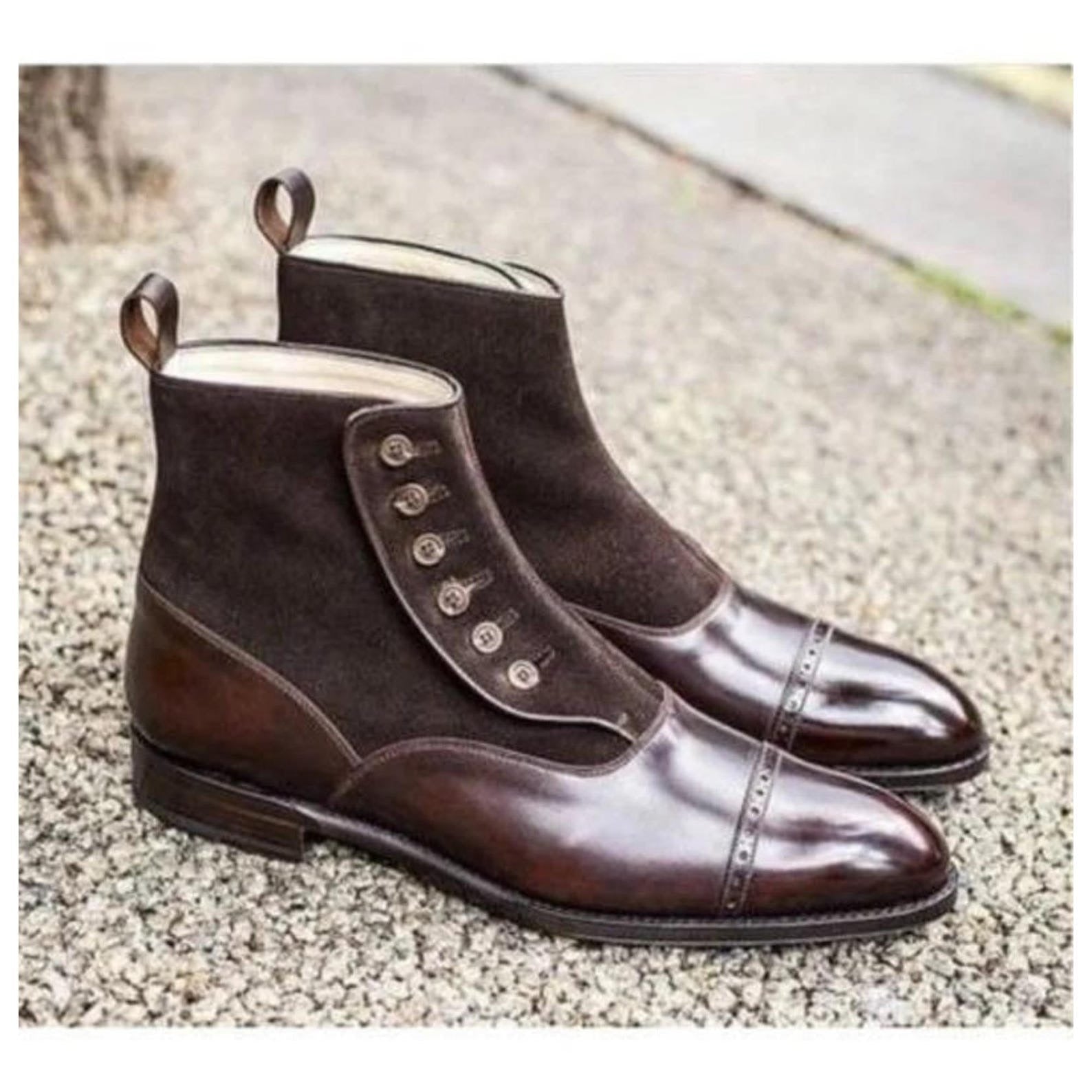 Handmade Mens Button Boots