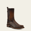 Men's Boot In Genuine Python Leather Honey