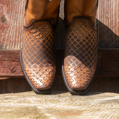 Men's Maple Braid Narrow Square Toe City Boots