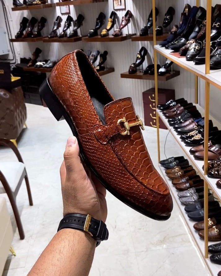 COBRA SCALED MOCCASINS