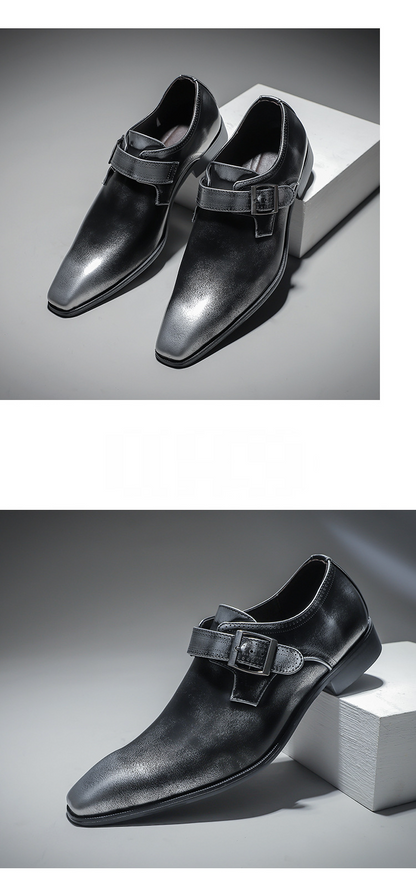 Business Square Toe Leather Shoes