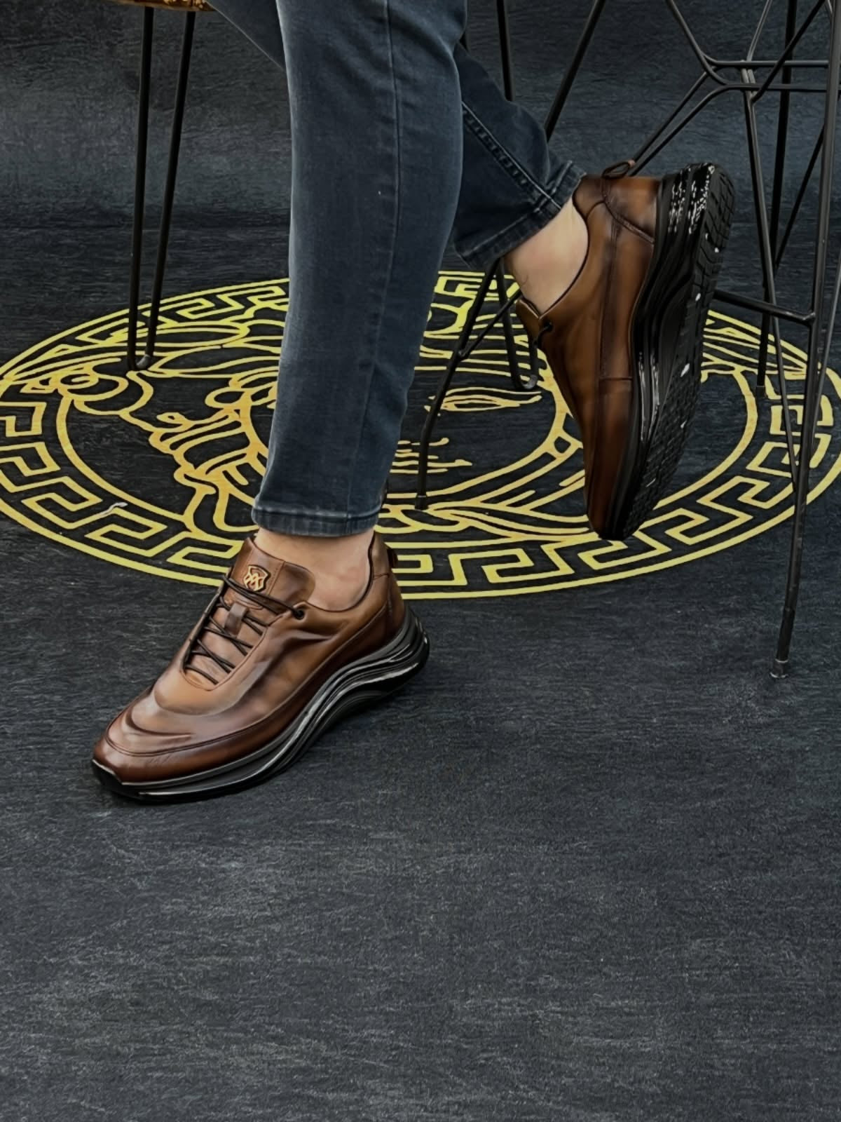 Men's Premium Leather Business Casual Sneakers Slip-On Comfort
