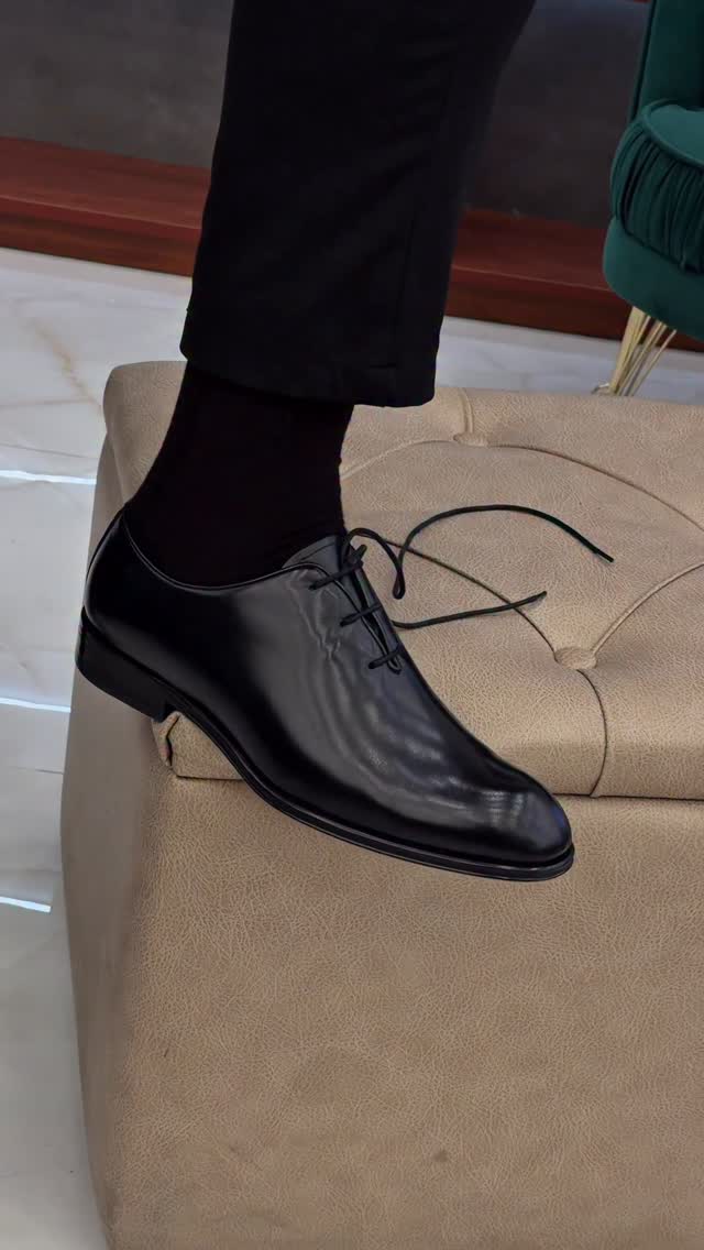 Men's Oxford Shoes Black Leather Simple Dress Shoes