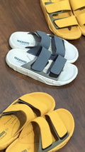Verdancer Men's Adjustable Platform Sandals, Gray/yellow Sports Open-toe Loafers