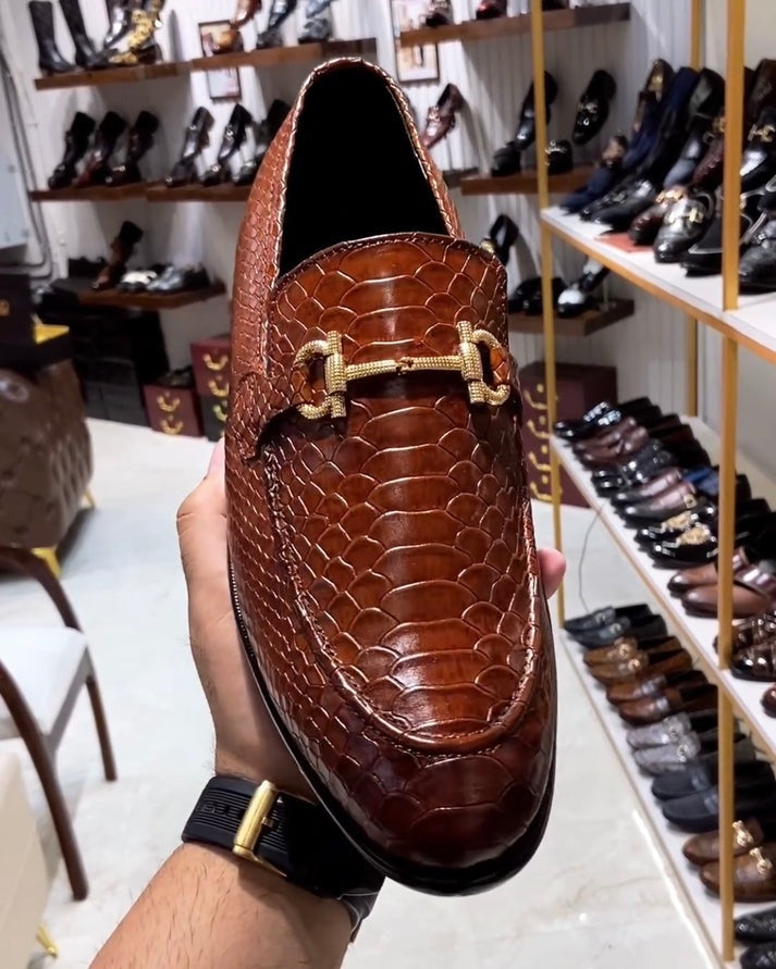 COBRA SCALED MOCCASINS