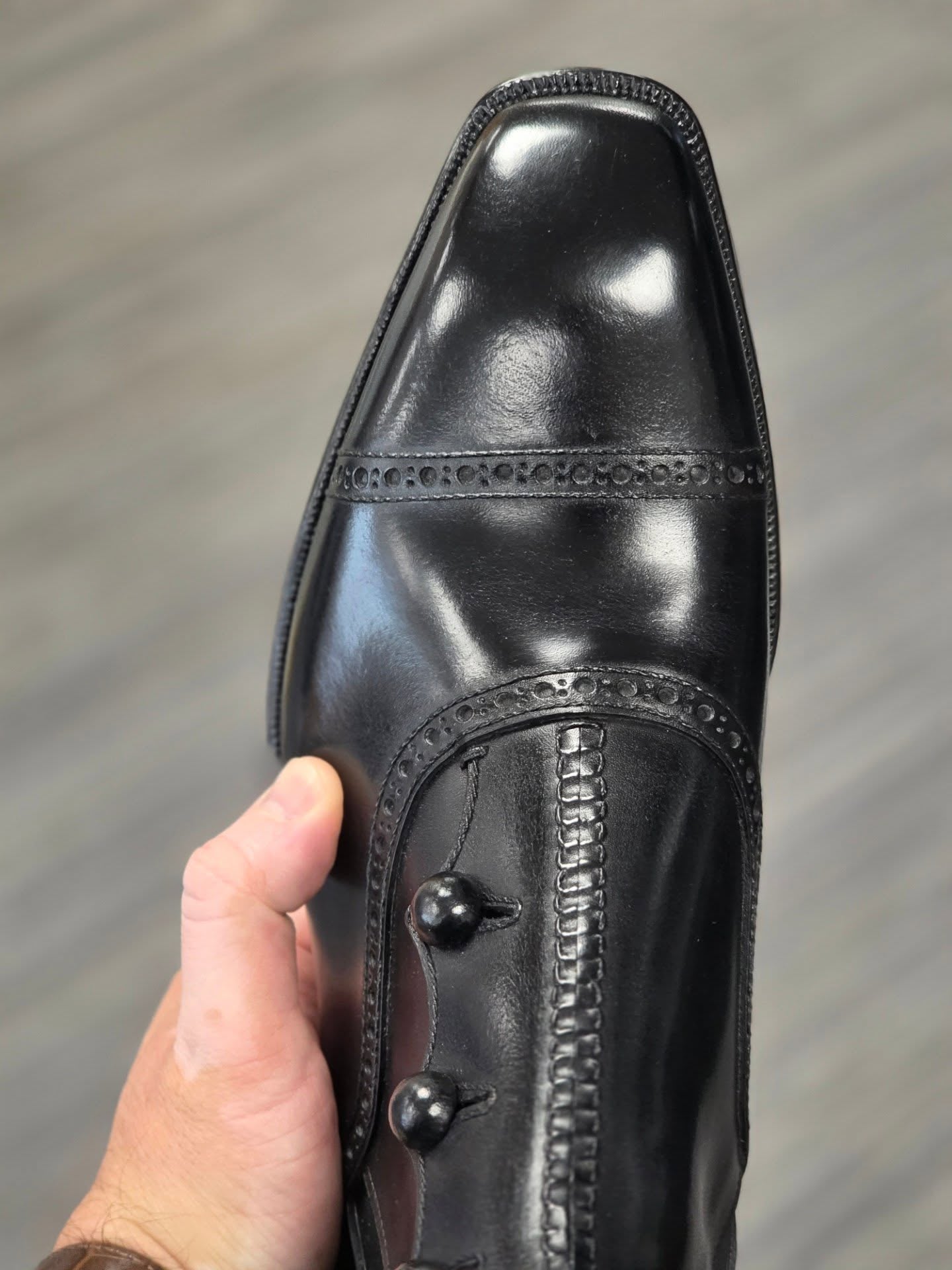 Brogue Button High Top Chelsea Dress Boots Men