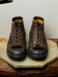 Verdancer Vintage Two-Tone Leather Work Boots - Handcrafted Distressed Lace-Up Combat Boots For Men