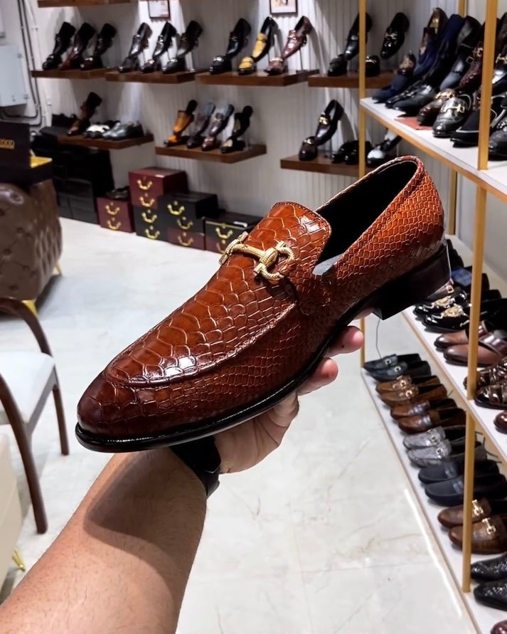 COBRA SCALED MOCCASINS
