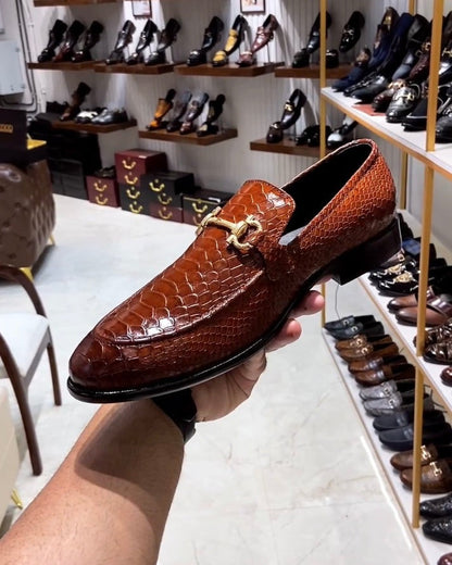 COBRA SCALED MOCCASINS