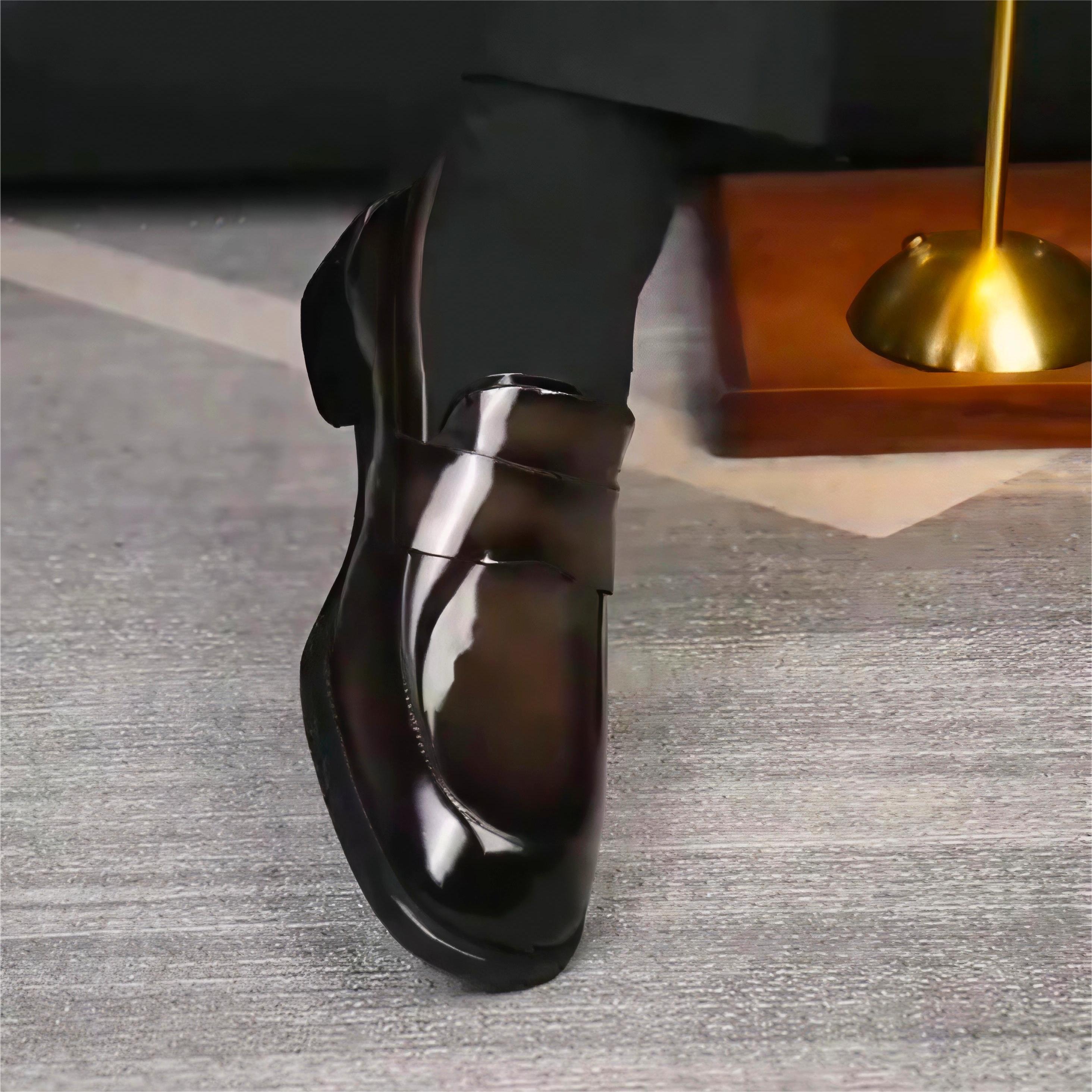 Men's Patent Leather Classic Penny Loafers Luxury Formal Business Wedding Dress Shoes