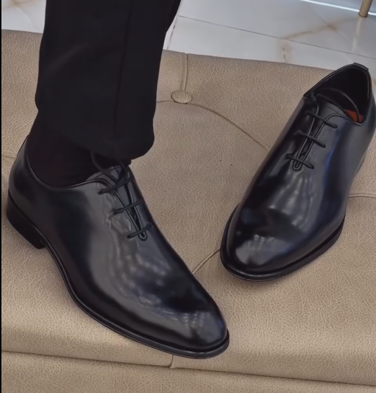 Men's Oxford Shoes Black Leather Simple Dress Shoes