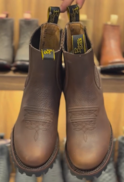 Men's Brown Western Chelsea Boots