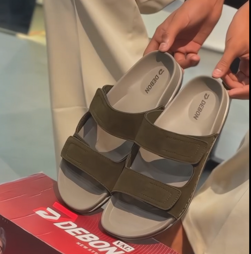 Adjustable Slide Sandals Men Casual Summer Beach Pool Slides Open Toe Slippers