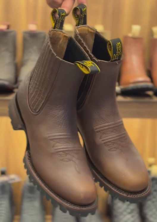 Men's Brown Western Chelsea Boots