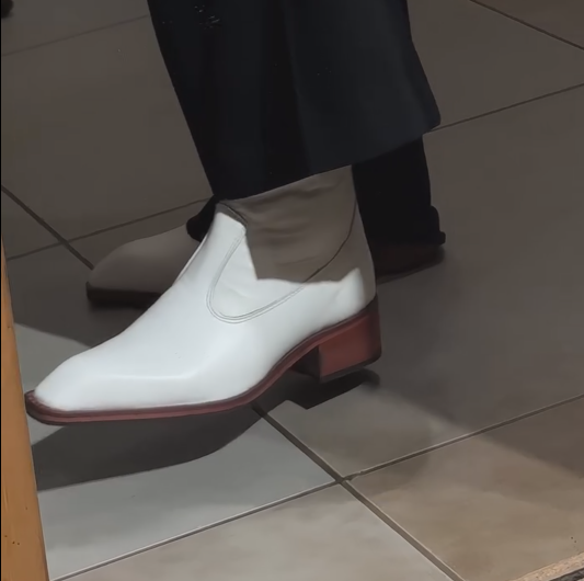 Men's White Chelsea Ankle Boots, Minimalist Leather Western Boots, Casual & Formal Footwear
