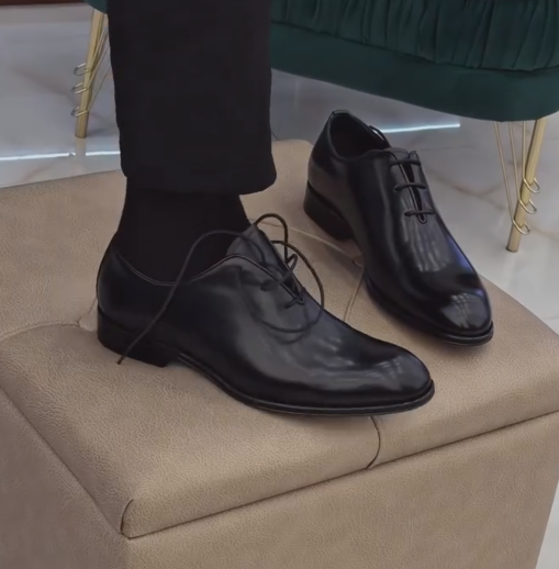 Men's Oxford Shoes Black Leather Simple Dress Shoes