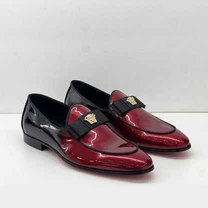 Elegant Patent Leather slip-on Loafer - Red