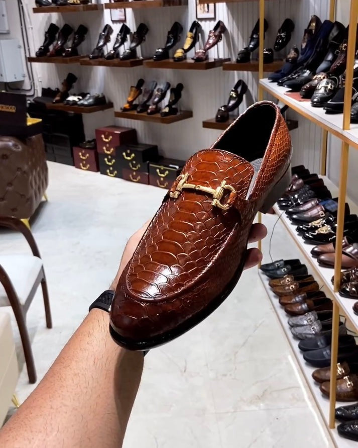 COBRA SCALED MOCCASINS