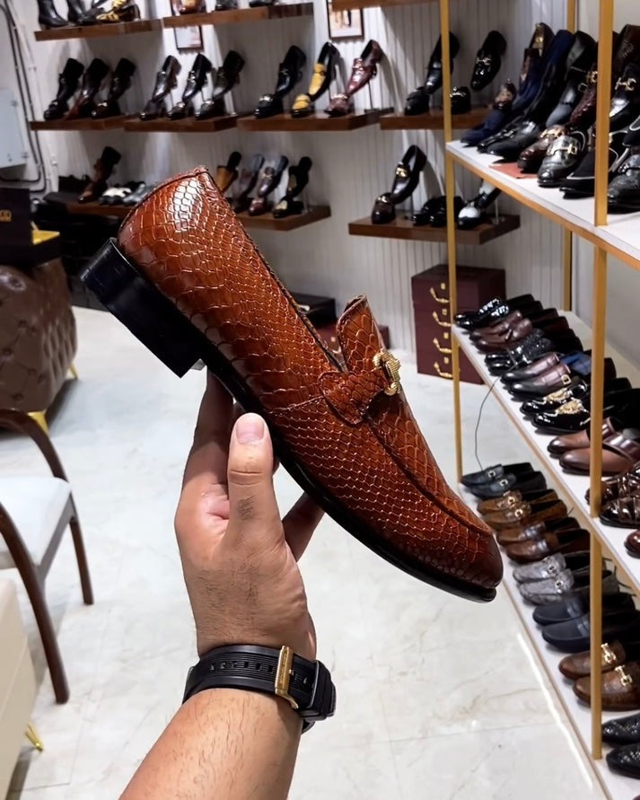 COBRA SCALED MOCCASINS