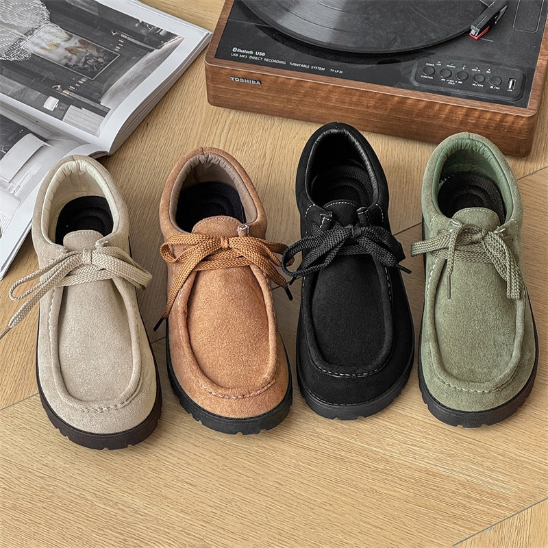 Retro Suede Lace-Up Casual Shoes | Multi-Color Minimalist All-Day Comfort Shoes