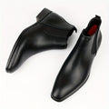 Classic Men Black Leather Chelsea Formal Ankle Boots
