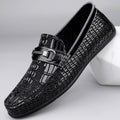Business Dress Leather Crocodile Pattern Men's Peas Shoes British Korean-style All-match Casual Shoes