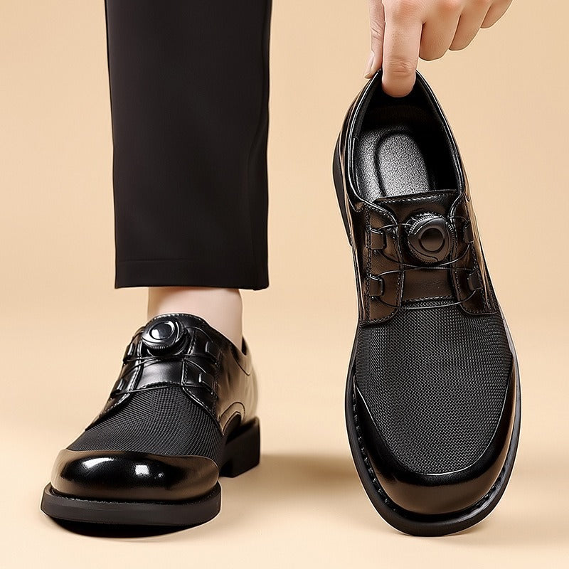 2026 Swivel Buckle Ice Mesh Business Casual Shoes Men's Slip-on Comfortable Breathable Shoes